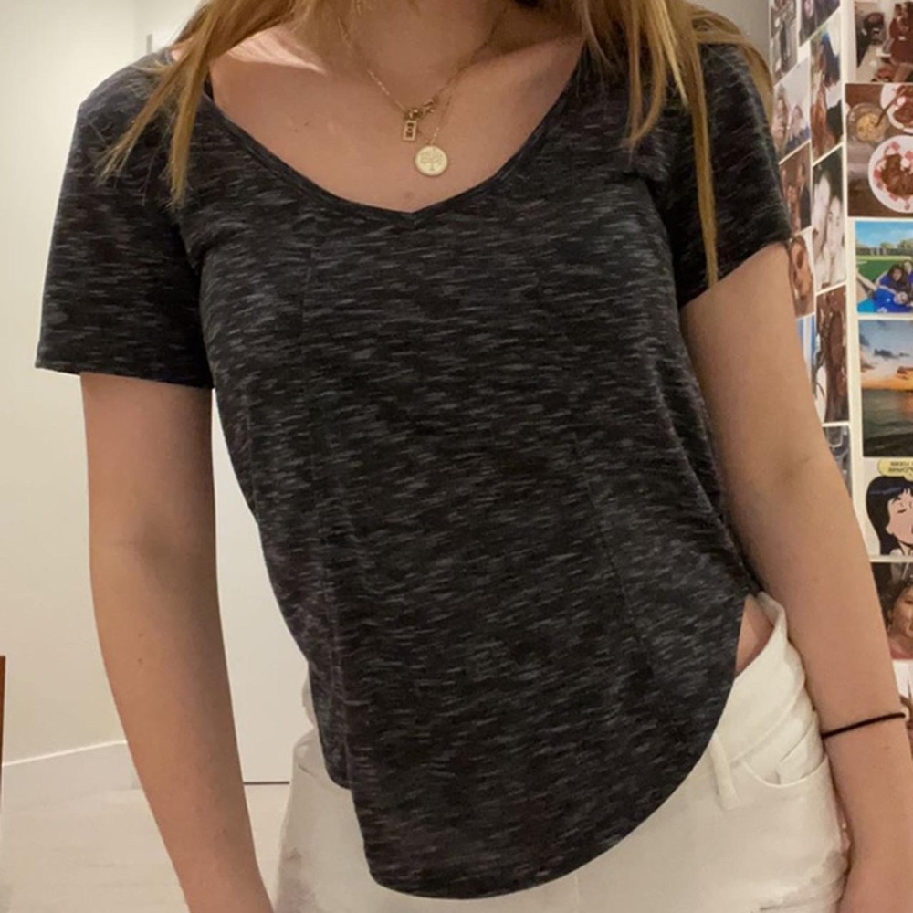gray cotton v-neck. so soft and comfy